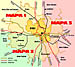 Mapka okresu Brno-venkov - vchod